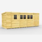 Holt 17' x 7' Double Door Shiplap Pressure Treated Modular Pent Shed