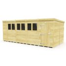 Holt 18' x 8' Pressure Treated Shiplap Modular Pent Shed