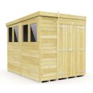 Holt 6' x 8' Double Door Shiplap Pressure Treated Modular Pent Shed