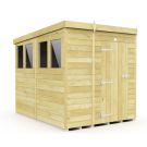 Holt 6' x 8' Pressure Treated Shiplap Modular Pent Shed