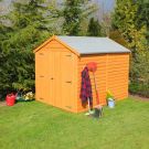 Loxley 6' x 8' Windowless Double Door Overlap Apex Shed With Extra High Roof