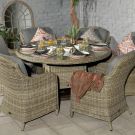 RC Wentworth 6 Seater Rattan Imperial Round Dining Set