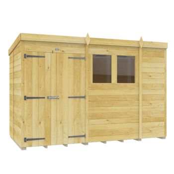 Holt 10' x 5' Double Door Shiplap Pressure Treated Modular Pent Shed