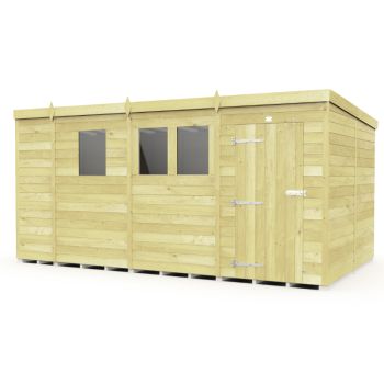 Holt 13' x 8' Pressure Treated Shiplap Modular Pent Shed