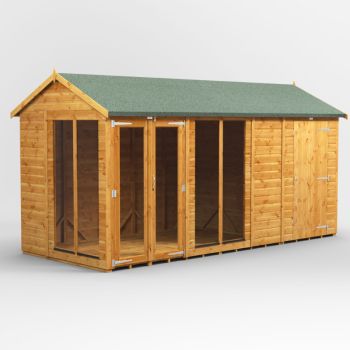 Oren 14' x 6' Apex Combi Summer House with Side Store - 4ft