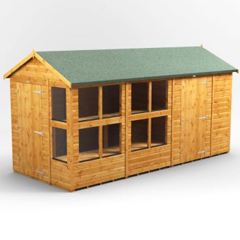 Oren 14' x 6' Apex Combi Potting Shed with Side Store - 6ft