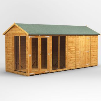 Oren 16' x 6' Apex Combi Summer House with Side Store - 6ft