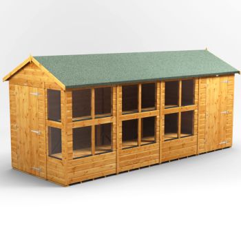 Oren 16' x 6' Apex Combi Potting Shed with Side Store - 4ft