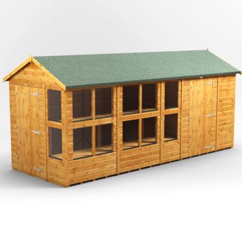 Oren 16' x 6' Apex Combi Potting Shed with Side Store - 6ft