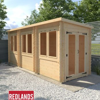 Redlands 18' x 6' Taddy Log Cabin