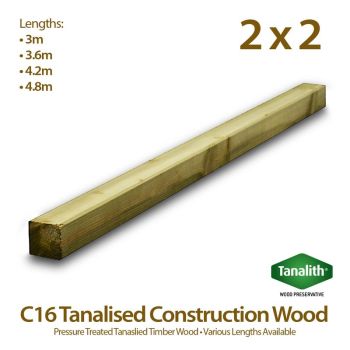 Holt Trade 2" x 2" C16 Tanalised Construction Timber - 3m