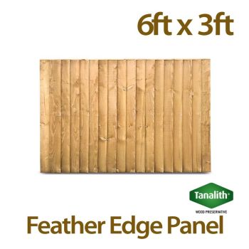 Holt Trade 6' x 3' Tanalised Feather Edge Fence Panel