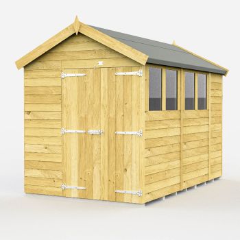 Holt 7' x 10' Double Door Shiplap Pressure Treated Modular Apex Shed