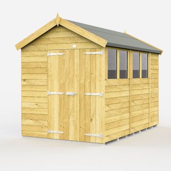 Holt 7' x 11' Double Door Shiplap Pressure Treated Modular Apex Shed