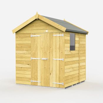 Holt 7' x 5' Double Door Shiplap Pressure Treated Modular Apex Shed