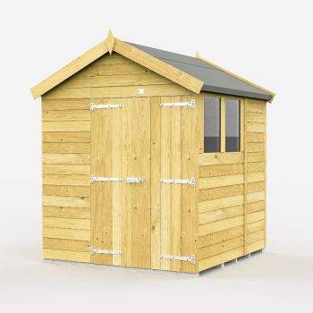 Holt 7' x 6' Double Door Shiplap Pressure Treated Modular Apex Shed