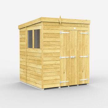 Holt 7' x 7' Double Door Shiplap Pressure Treated Modular Pent Shed