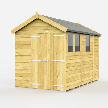 Holt 7' x 9' Double Door Shiplap Pressure Treated Modular Apex Shed