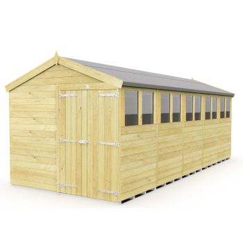 Holt 8' x 20' Double Door Shiplap Pressure Treated Modular Apex Shed