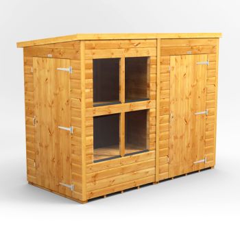 Oren 8' x 4' Pent Combi Potting Shed with Side Store
