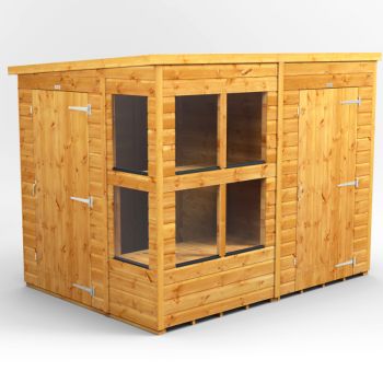 Oren 8' x 6' Pent Combi Potting Shed with Side Store