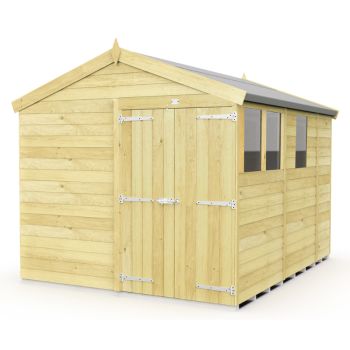 Holt 8' x 9' Double Door Shiplap Pressure Treated Modular Apex Shed