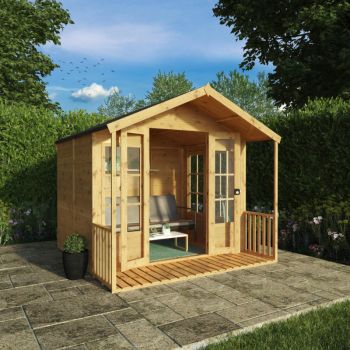 Adley 8' x 8' Premium Traditional Summer House With Veranda