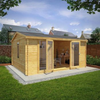 Adley 5m x 4m Home Office Executive Log Cabin - 28mm
