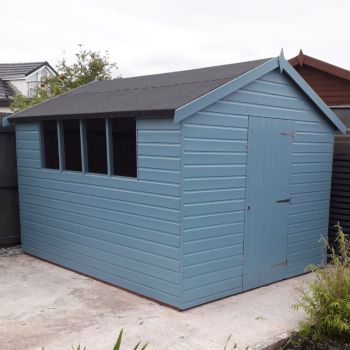 Bards 10' x 8' Popular Custom Apex Shed - Pre Painted
