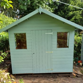Bards 8' x 8' Popular Custom Apex Hobby Shed - Pre Painted