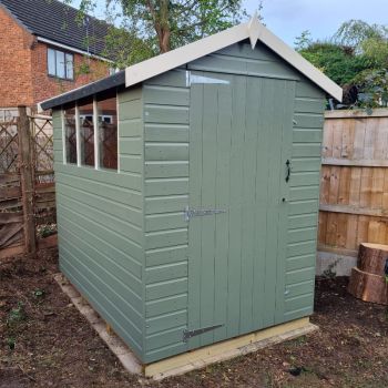 Bards 8' x 8' Supreme Custom Apex Shed - Tanalised or Pre Painted