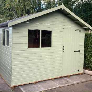 Bards 8' x 10' Supreme Custom Apex Cabin Shed - Tanalised or Pre Painted