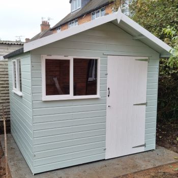 Bards 8' x 8' Supreme Custom Apex Cabin Shed - Tanalised or Pre Painted