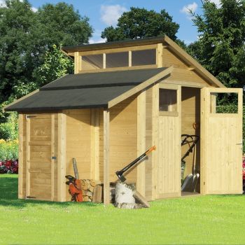 Rowlinson 7' x 7' Skylight Shed With Store