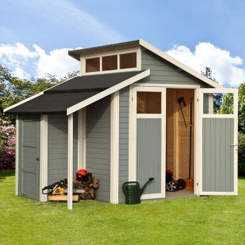 Rowlinson 7' x 7' Skylight Shed With Store - Grey