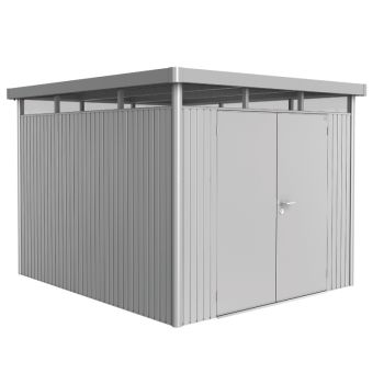 Biohort HighLine Size H5 Premium Metal Shed with Double Door - Silver