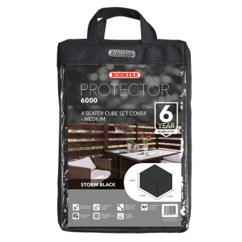 Classic Protector 6000 Modular 4 Seater Cube Set Cover Medium - Black
