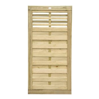 Hartwood 6' x 3' Horizontal Weave Gate With Slatted Top