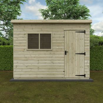 Redlands 10' x 6' Pressure Treated Deluxe Shiplap Pent Shed