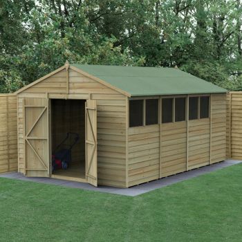 Hartwood Life Time 10' x 15' Double Door Overlap Pressure Treated Apex Workshop Shed