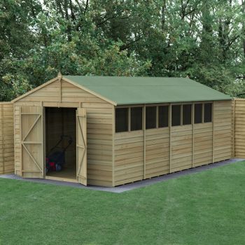 Hartwood Life Time 10' x 20' Double Door Overlap Pressure Treated Apex Workshop Shed