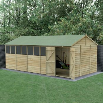 Hartwood 20' x 10' Pressure Treated Double Door Shiplap Reverse Apex Shed