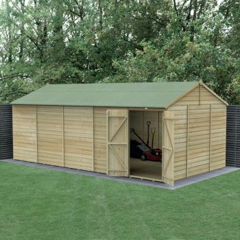 Hartwood 20' x 10' Pressure Treated Double Door Windowless Shiplap Reverse Apex Shed