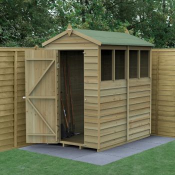 Hartwood Life Time 4' x 6' Overlap Pressure Treated Apex Shed With Extra Windows
