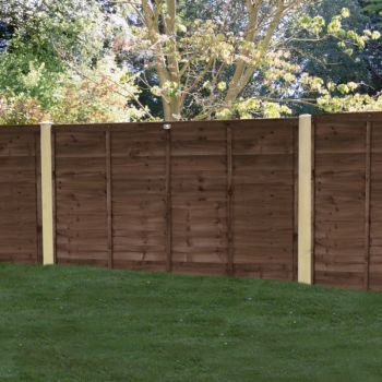 Hartwood 6' x 3' Pressure Treated Contemporary Lap Fence Panel - Brown
