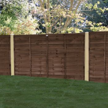 Hartwood 6' x 4' Pressure Treated Contemporary Lap Fence Panel - Brown