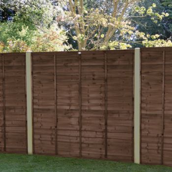 Hartwood 6' x 5' Pressure Treated Contemporary Lap Fence Panel - Brown