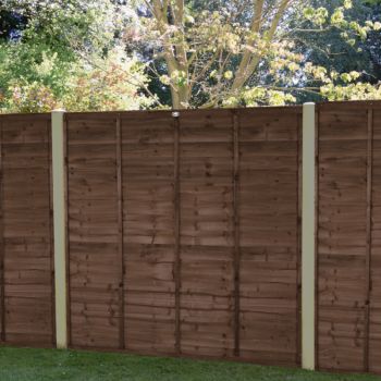 Hartwood 6' x 6' Pressure Treated Contemporary Lap Fence Panel - Brown