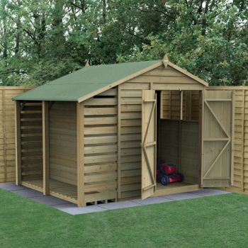 Hartwood Life Time 6' x 8' Double Door Pressure Treated Overlap Lean-To Apex Shed