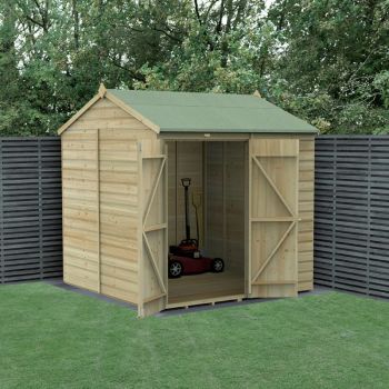 Hartwood 7' x 7' Pressure Treated Double Door Windowless Shiplap Reverse Apex Shed